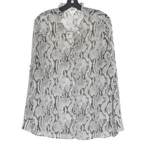 Express Top Portofino Slim Y2K Boho Western Glam Grunge Animal Gray Black XL